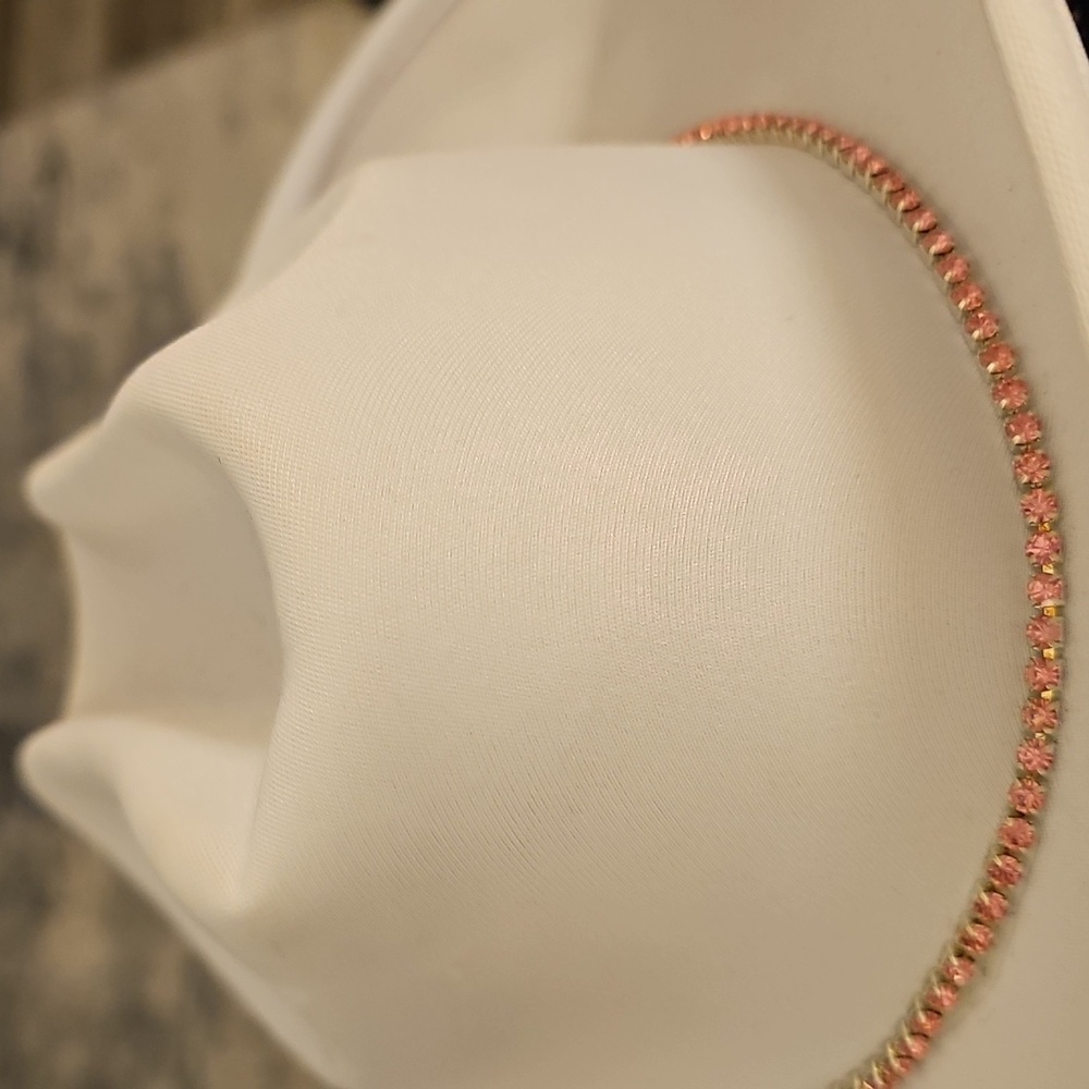 Girl's White Cowboy Hat with Pink Accent - Picture 2 of 4